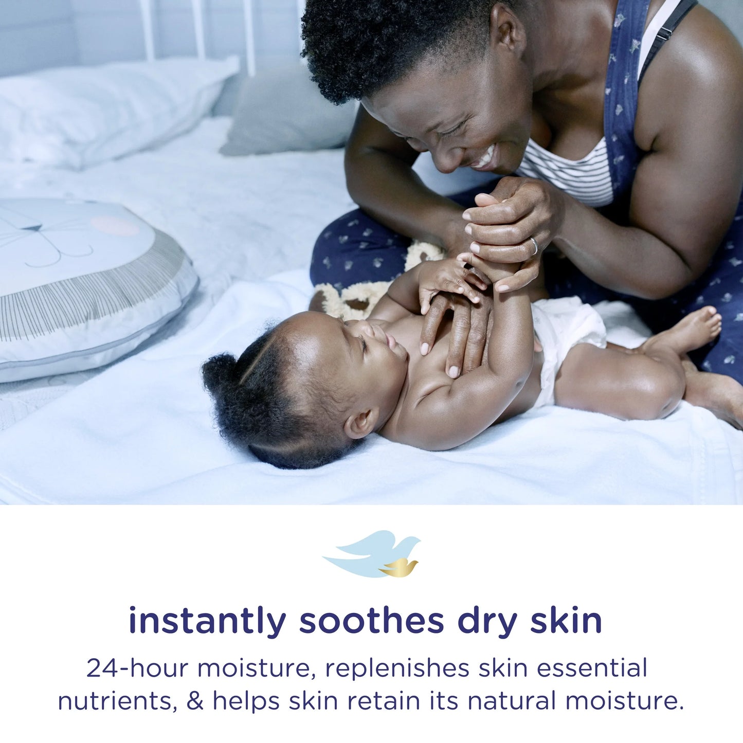 Baby Moisture Rich Hypoallergenic Holiday Gift for New Moms Includes Body Lotion, Body Wash & Bath Sponge for Delicate Skin, 3 Count