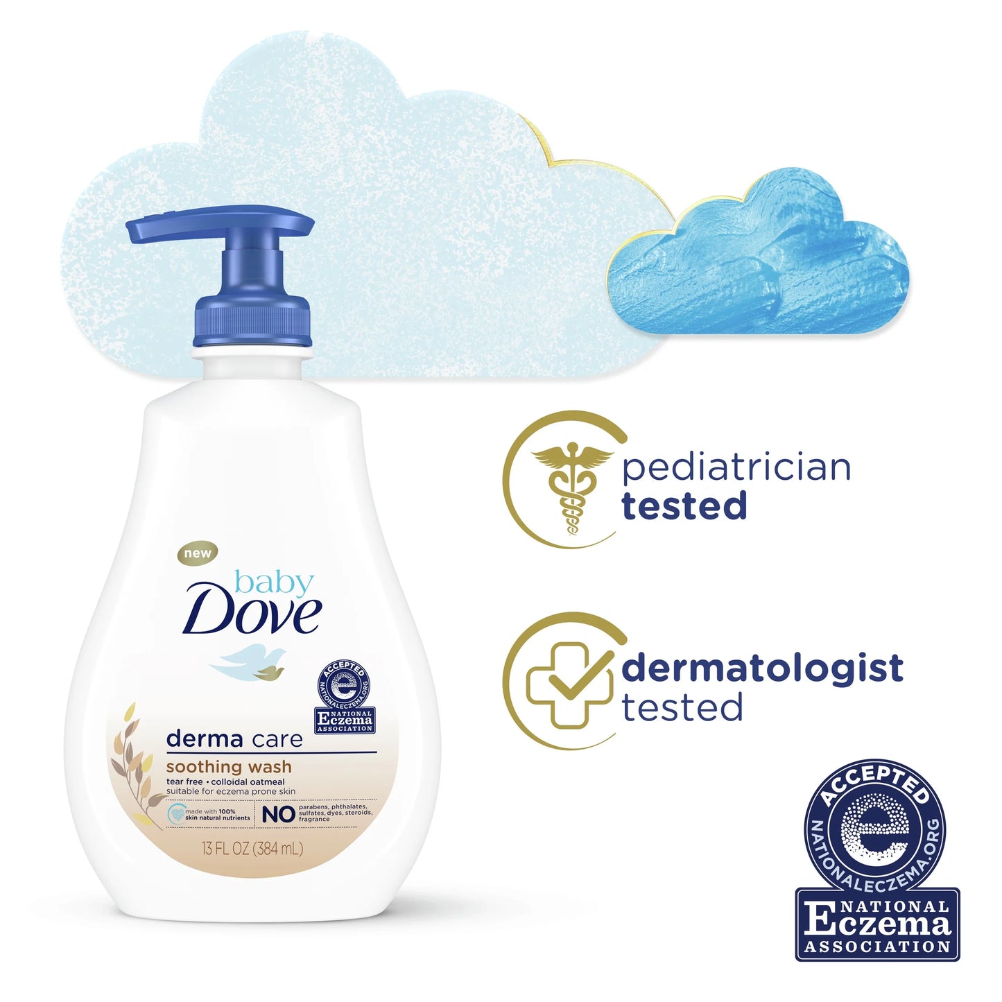 Derma Care Soothing Wash Skin Care with Colloidal Oatmeal for Eczema Prone Skin, 13 Oz