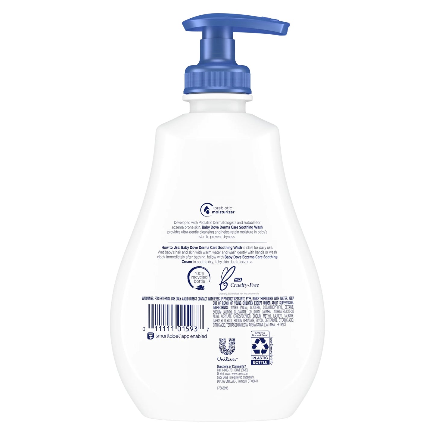 Derma Care Soothing Wash Skin Care with Colloidal Oatmeal for Eczema Prone Skin, 13 Oz