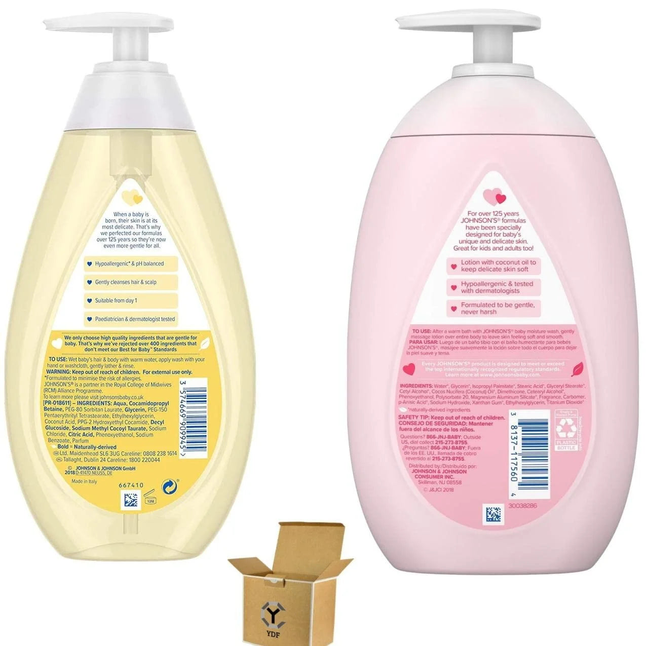 Johnsons Baby Shampoo Head to Toe Wash + Johnsons Baby Lotion 500Ml