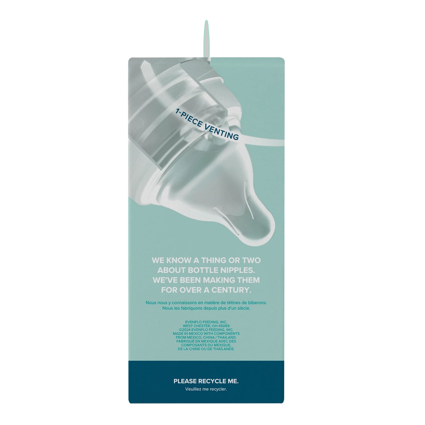 Balance Wide Neck Baby Bottles Clear and White 5Oz, 2 Count
