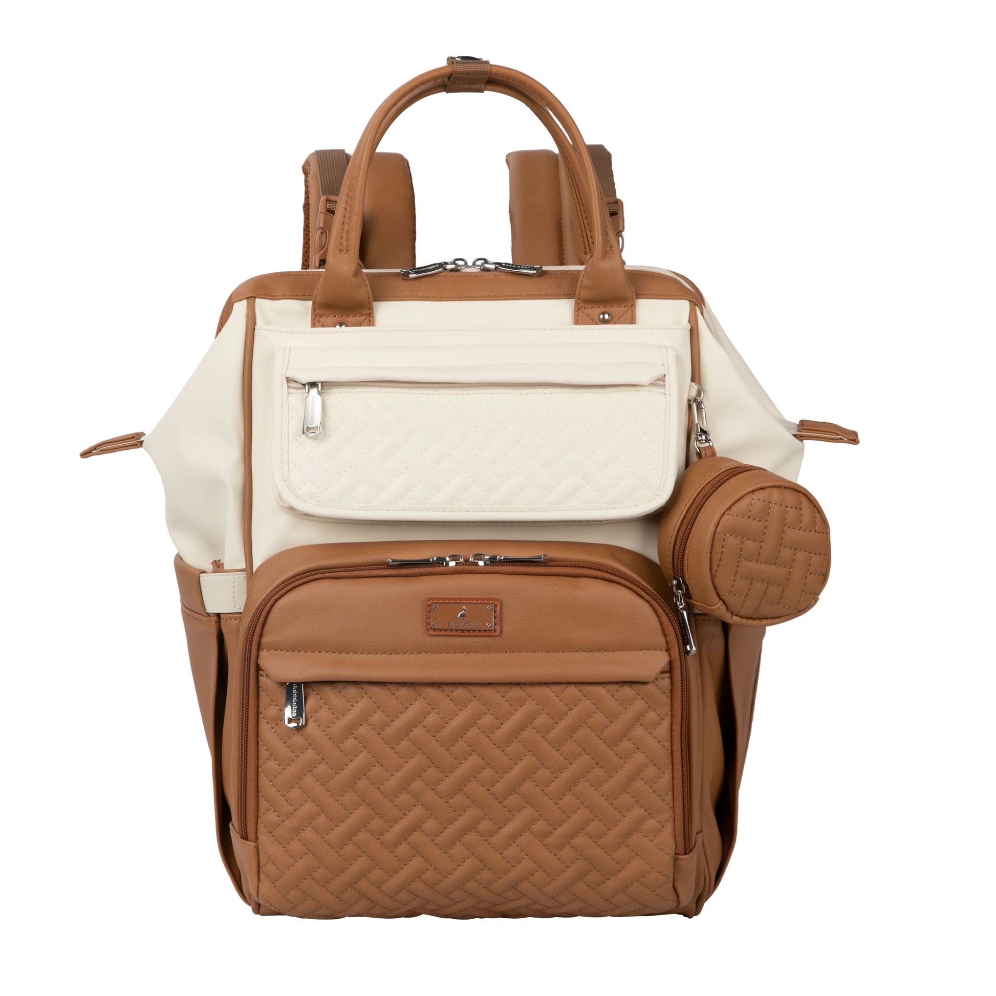 Diaper Bag Backpack, Spacious & Stylish Nappy Organizer, Coffee Cream
