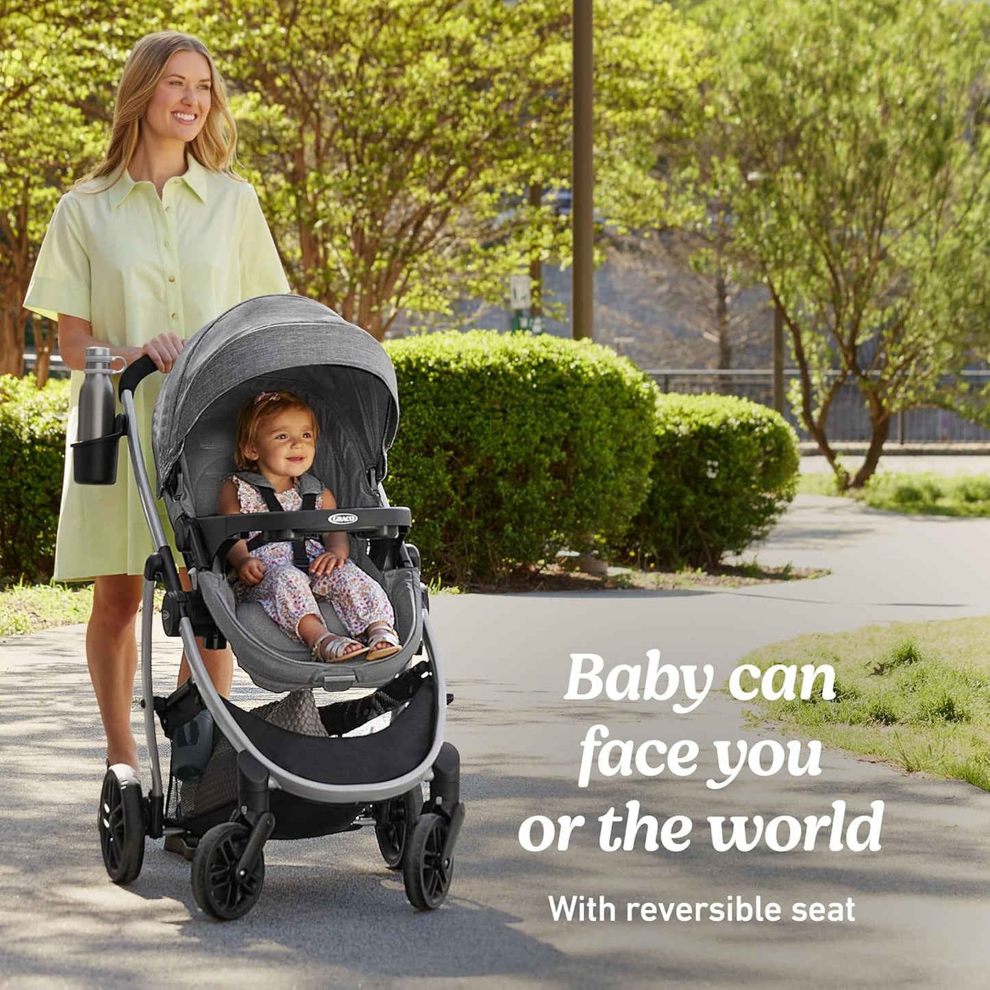 Graco Modes Pramette Travel System | Stroller & Car Seat Combo | 3-In-1 Stroller Modes | Includes Graco Snugride 35 Infant Car Seat | Ellington