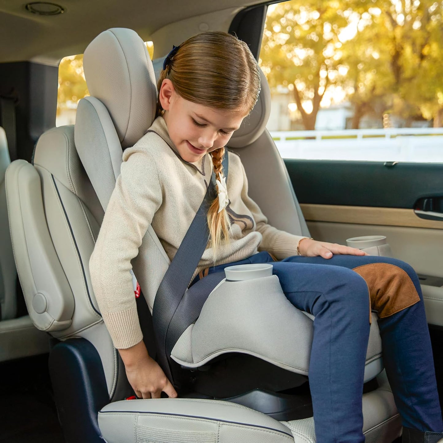 Pria All-In-One Convertible Car Seat, Infant to Toddler Car Seat, Easy-Install Harness, Machine-Washable Cover, 5-100 Lbs, Seafaring