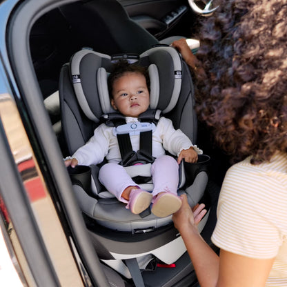Gold Revolve360 Slim 2-In-1 Rotational Car Seat with Sensorsafe (Amethyst)