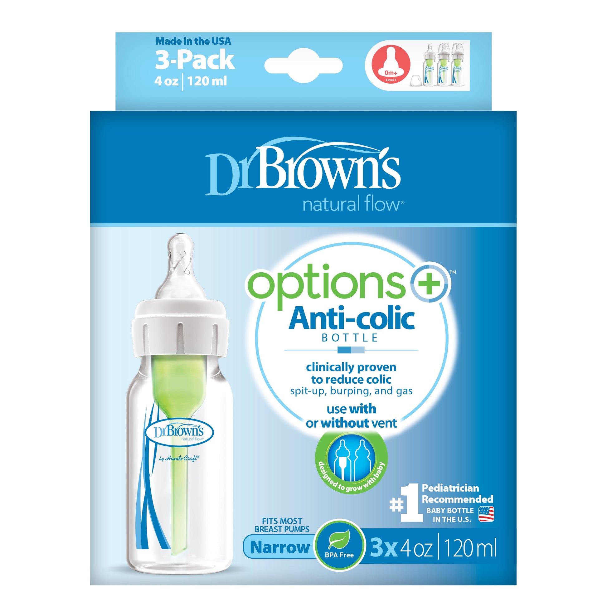 Options Baby Bottles - 4Oz, 3 Count
