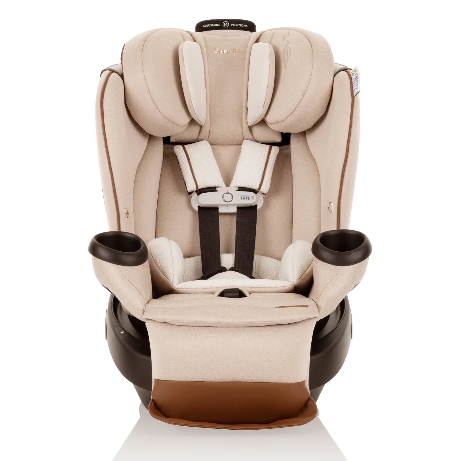 Gold Revolve360 Rotational Car Seat with Eco-Friendly Fabric, Champagne
