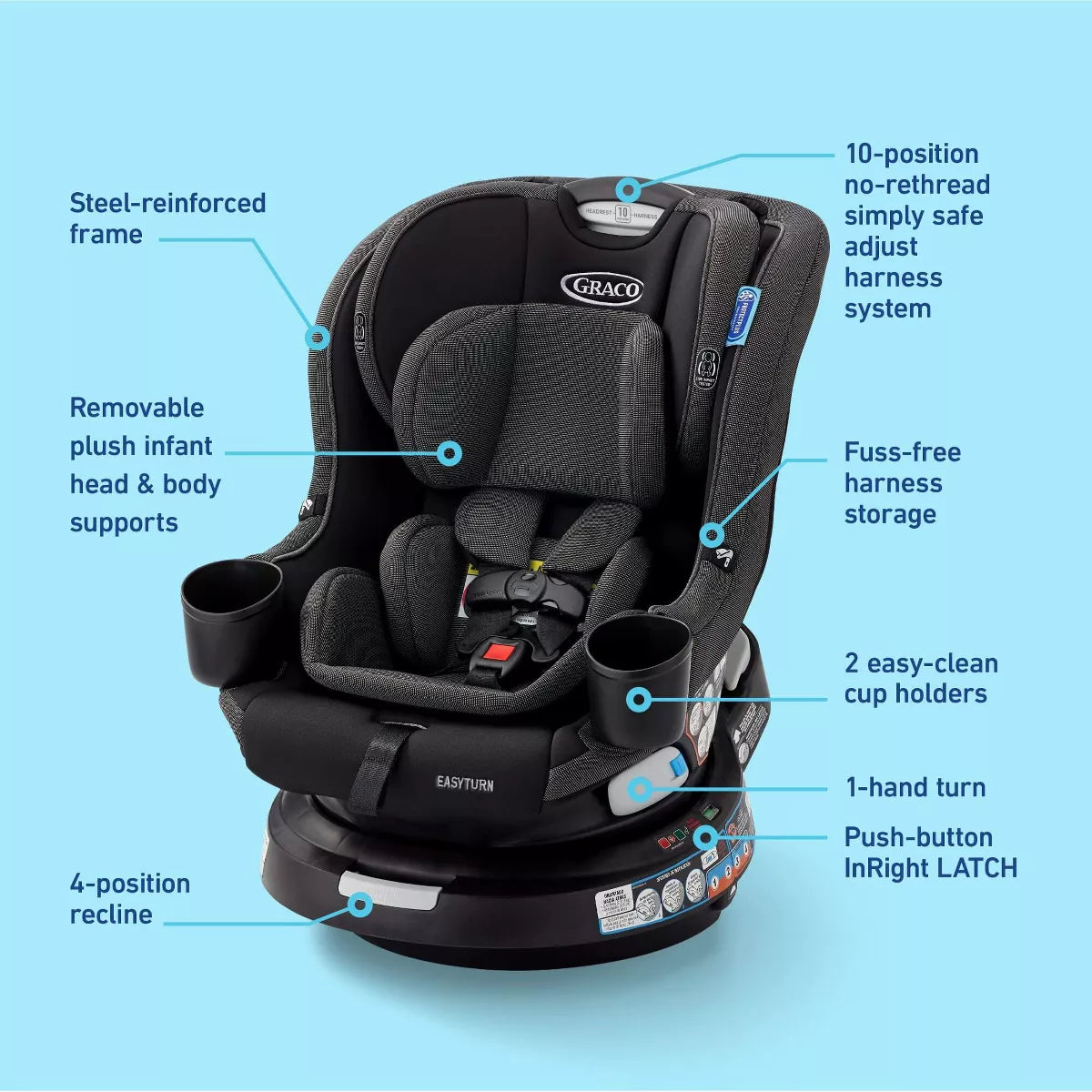 Graco Easyturn 360 Rotating Convertible Car Seat