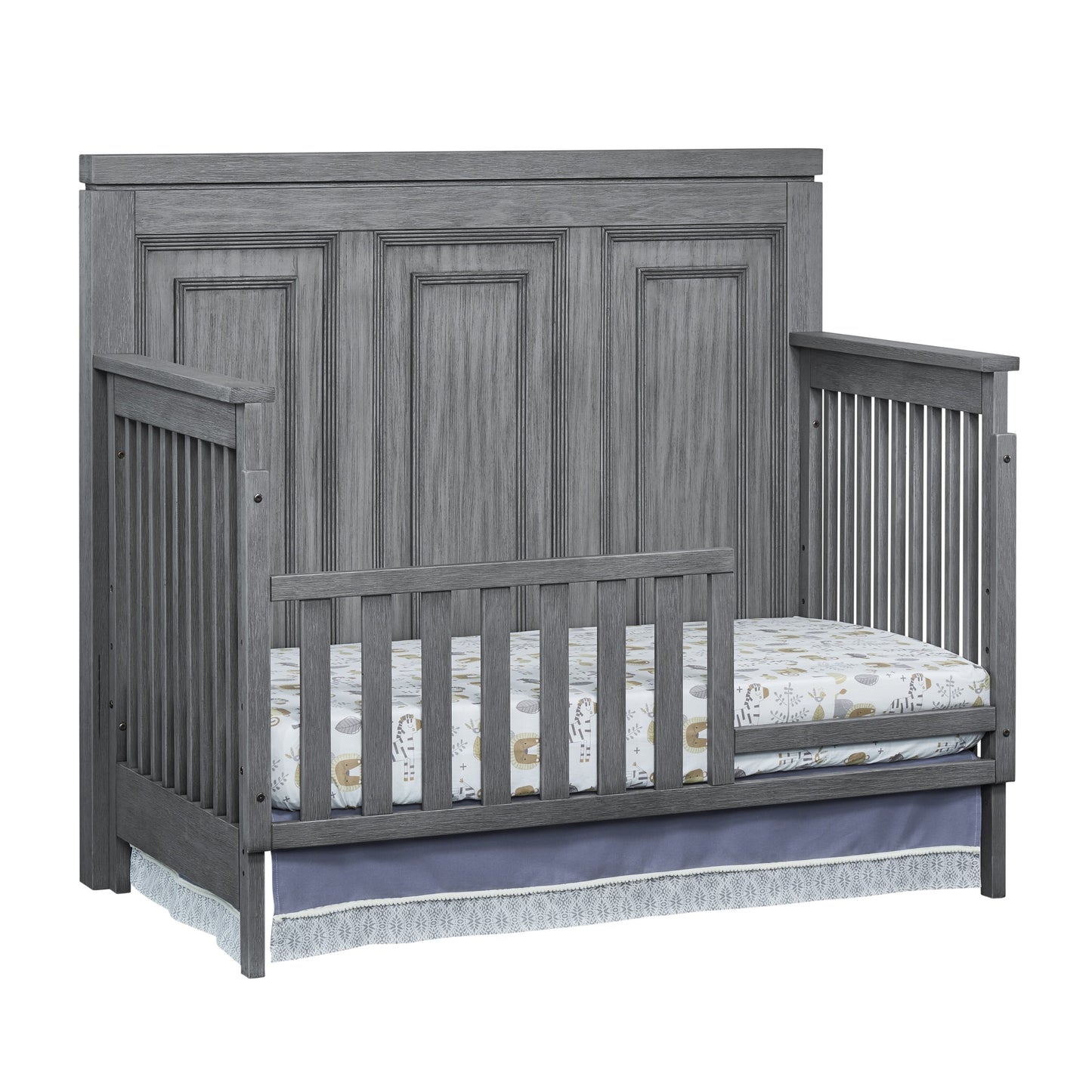Manchester 4-In-1 Convertible Crib, Rustic Gray, Greenguard Gold Certified
