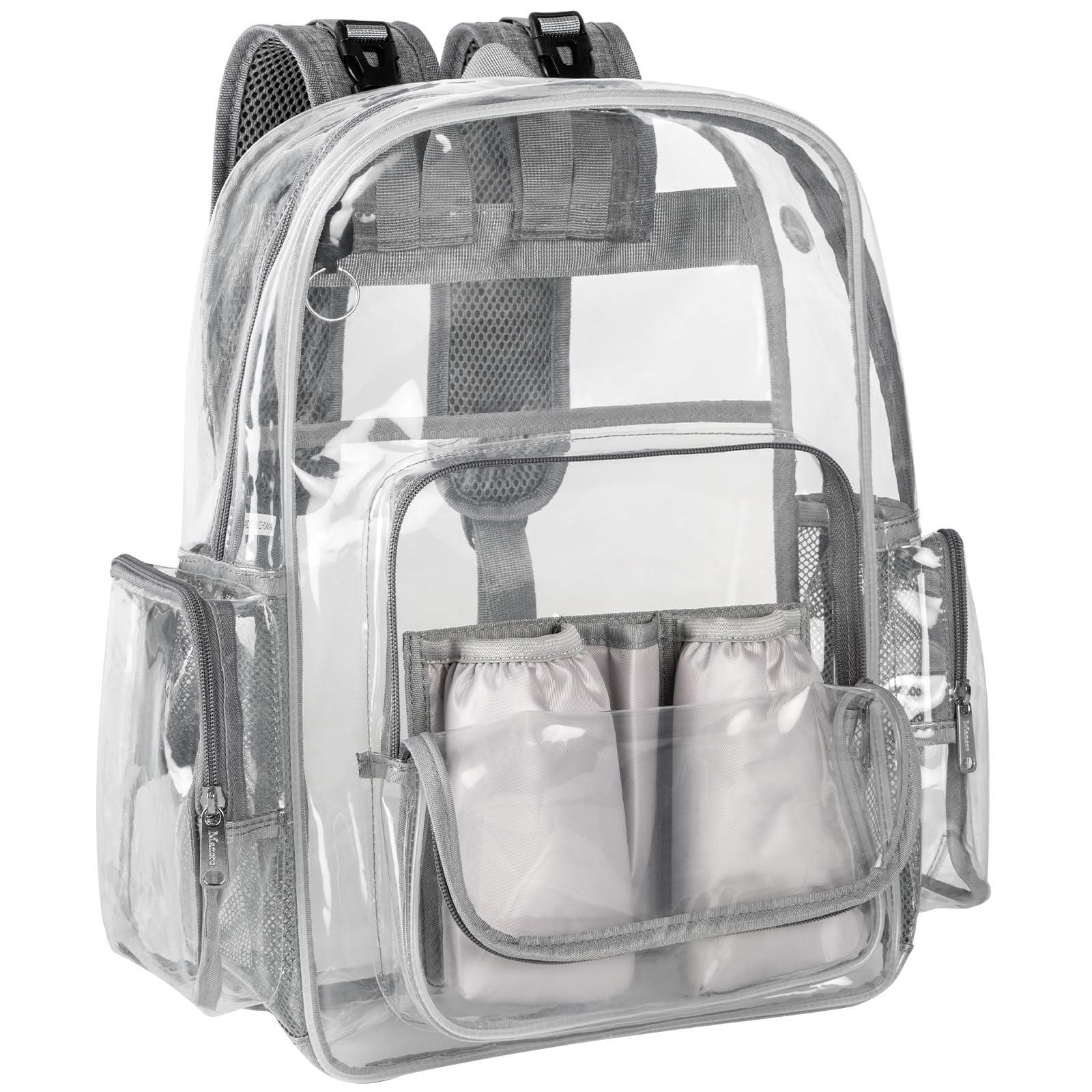 Mancro Diaper Bag Backpack, Clear Baby Bag Heavy Duty Transparent Back