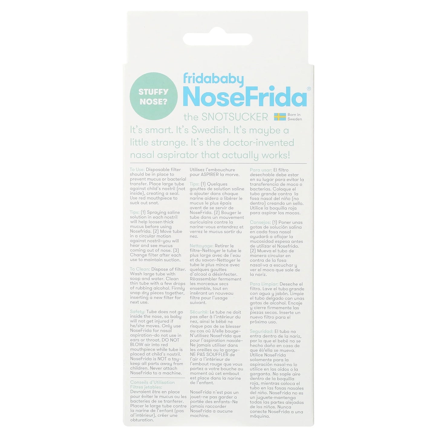 Nose Frida Snot Sucker Nasal Aspirator for Baby Nasal Congestion