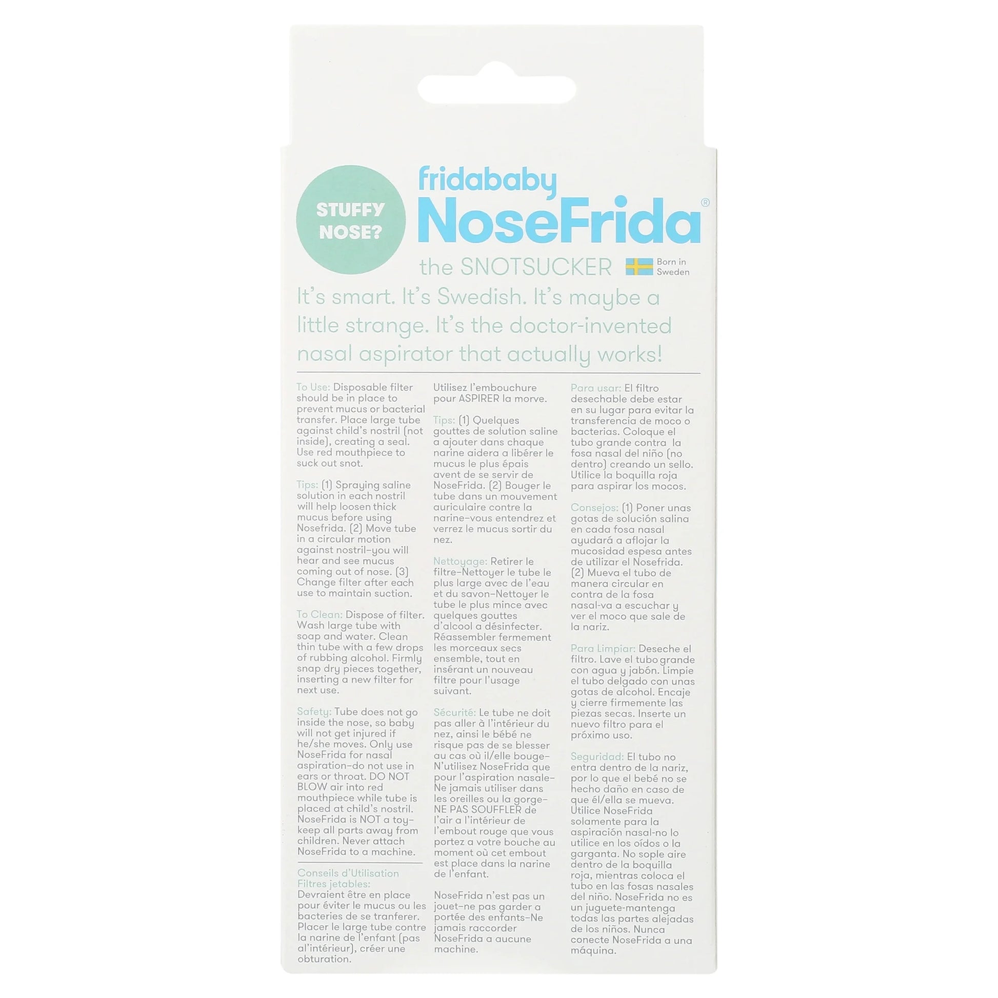 Nose Frida Snot Sucker Nasal Aspirator for Baby Nasal Congestion