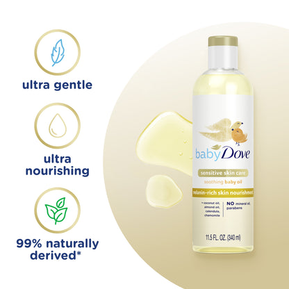 (2 Pack)  Melanin-Rich Skin Nourishment Baby Oil Sensitivity All Newborn Skin, 11.5 Oz