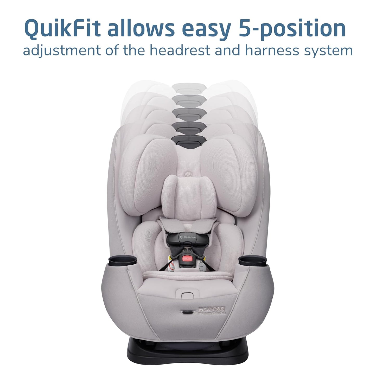 Pria Max 3-In-1 Convertible Car Seat, Infant to Toddler Car Seat, Clipquick Magnetic Chest Clip, Quick-Install Latch, Machine-Washable Cover, 5-100 Lbs, Oyster Shell