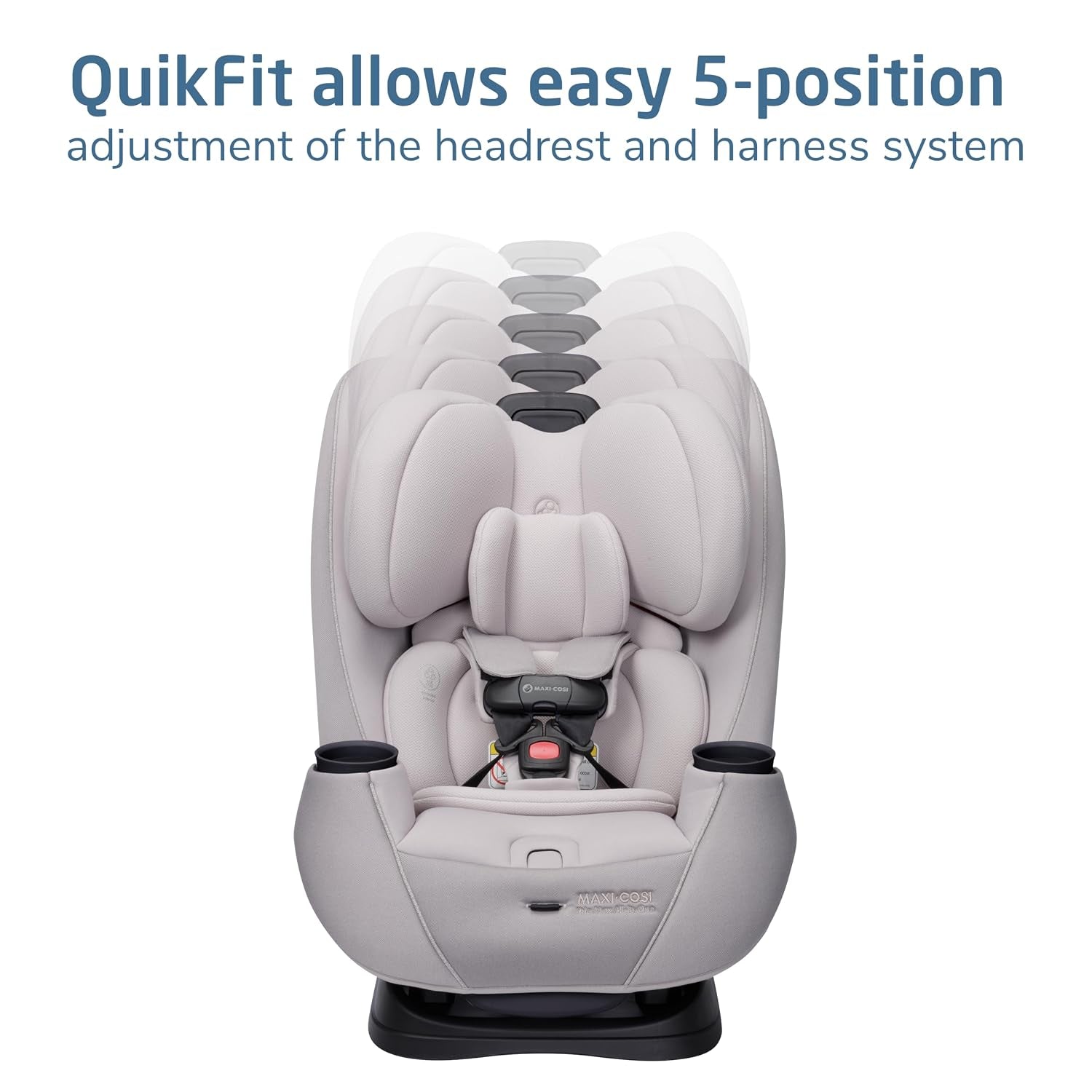 Pria Max 3-In-1 Convertible Car Seat, Infant to Toddler Car Seat, Clipquick Magnetic Chest Clip, Quick-Install Latch, Machine-Washable Cover, 5-100 Lbs, Oyster Shell
