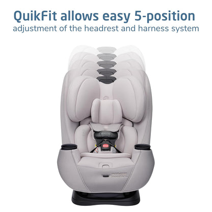 Pria Max 3-In-1 Convertible Car Seat, Infant to Toddler Car Seat, Clipquick Magnetic Chest Clip, Quick-Install Latch, Machine-Washable Cover, 5-100 Lbs, Oyster Shell