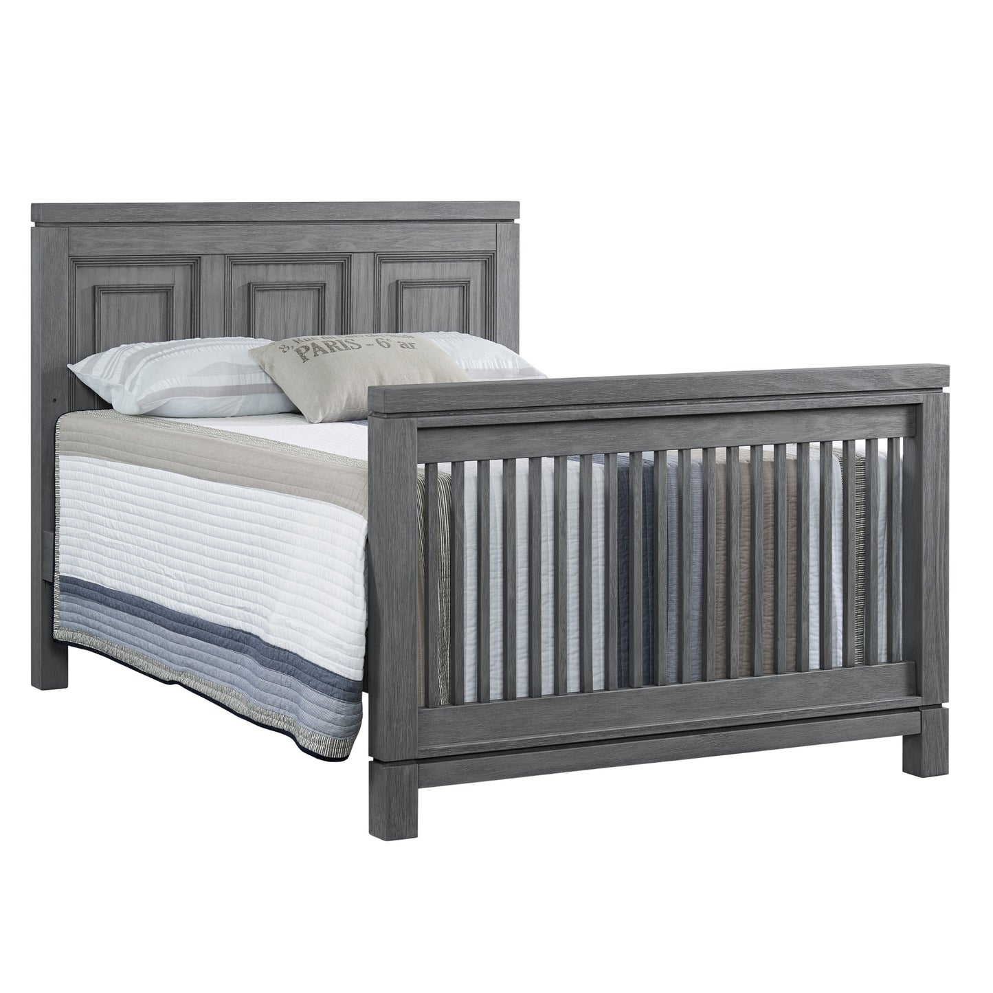 Manchester 4-In-1 Convertible Crib, Rustic Gray, Greenguard Gold Certified
