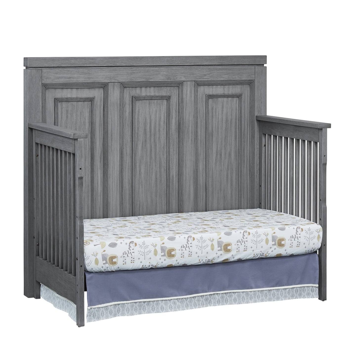 Manchester 4-In-1 Convertible Crib, Rustic Gray, Greenguard Gold Certified