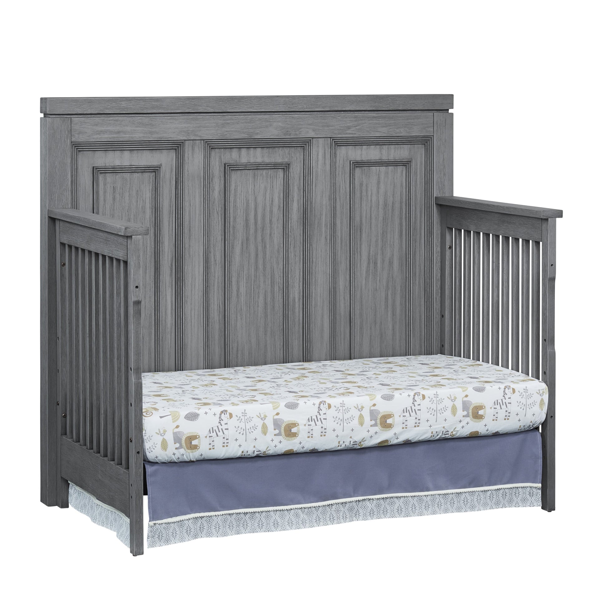 Manchester 4-In-1 Convertible Crib, Rustic Gray, Greenguard Gold Certified