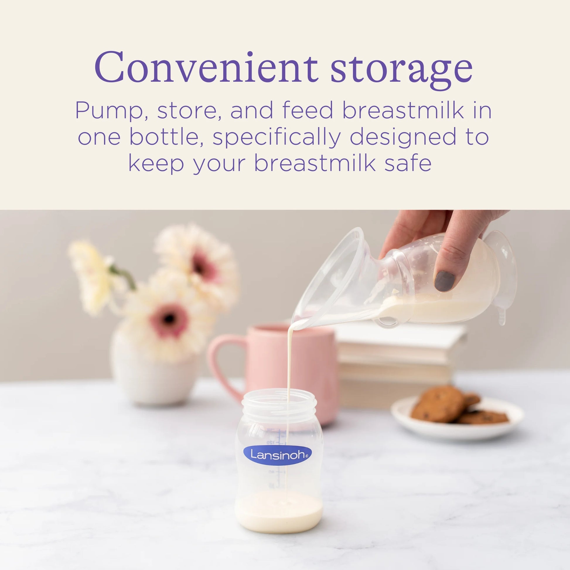 Breastmilk Storage Breast Pump Bottles, 4 Count