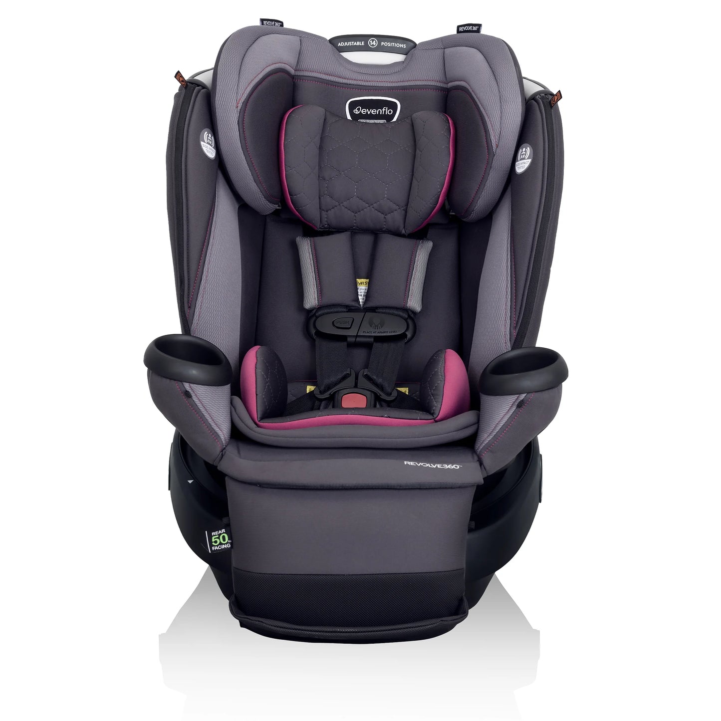 Revolve360 Extend All-In-One Rotational Car Seat with Quick Clean Cover (Rowe Pink)