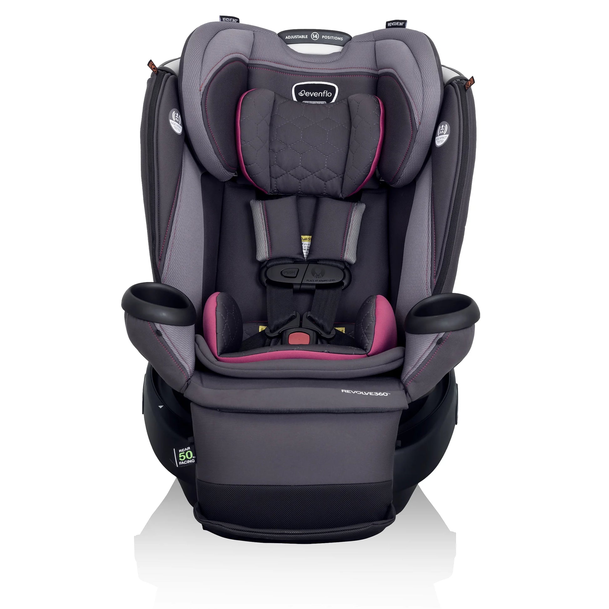 Revolve360 Extend All-In-One Rotational Car Seat with Quick Clean Cover (Rowe Pink)