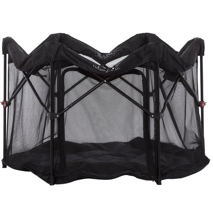 Onyx Baby Play Yard Set with Canopy, Black
