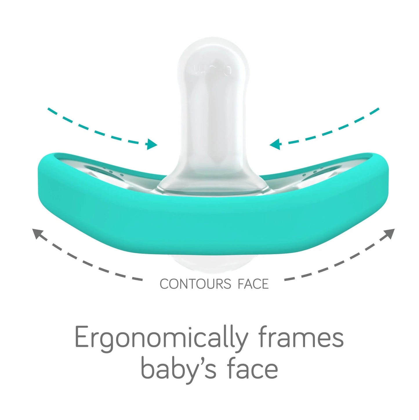 Flexy Newborn Pacifier, 0-3M - White