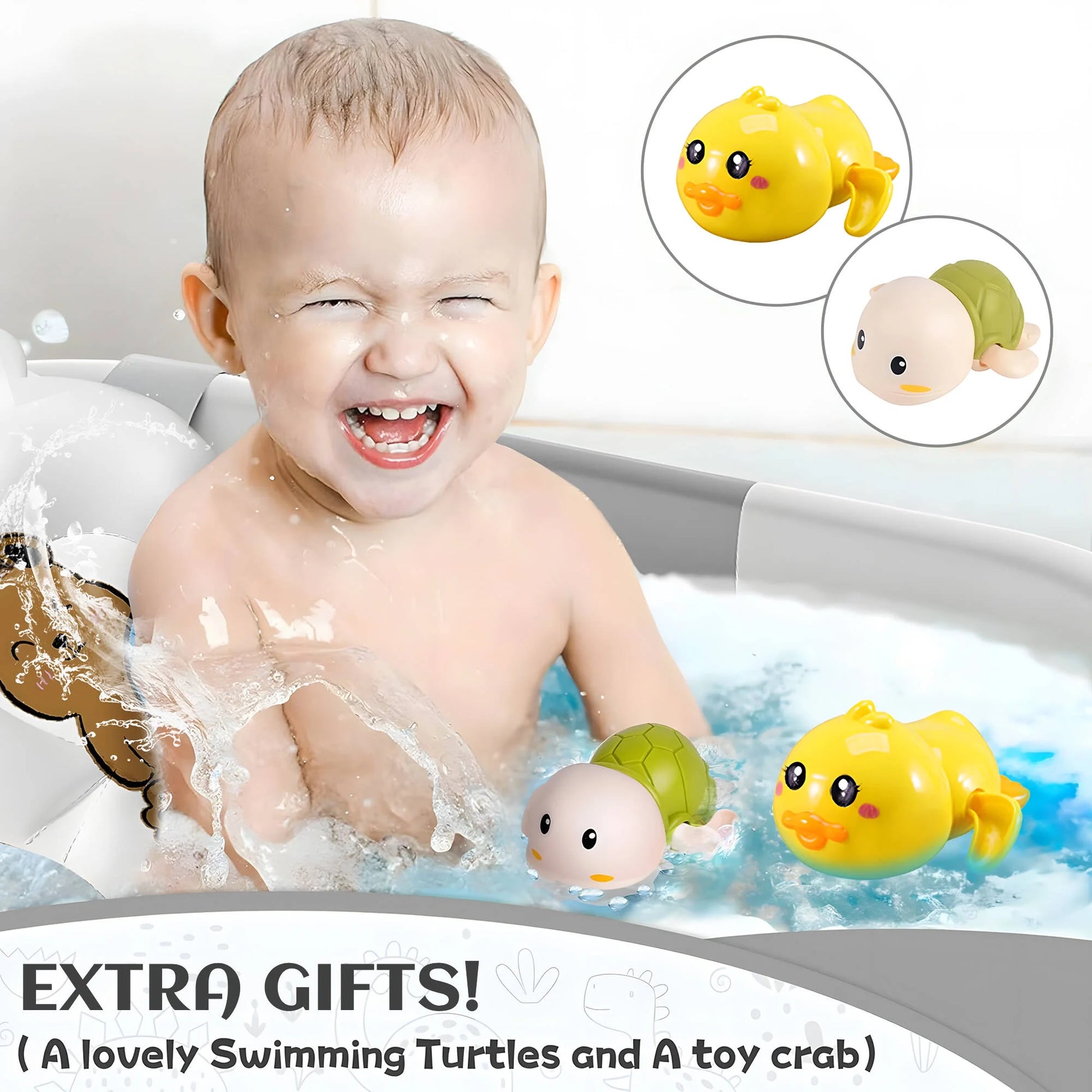 Collapsible Baby Bathtub for Newborn with Thermometer & Soft Cushion, Portable Travel Baby Tub for Infant to Toddler 0-36 Months, Gray