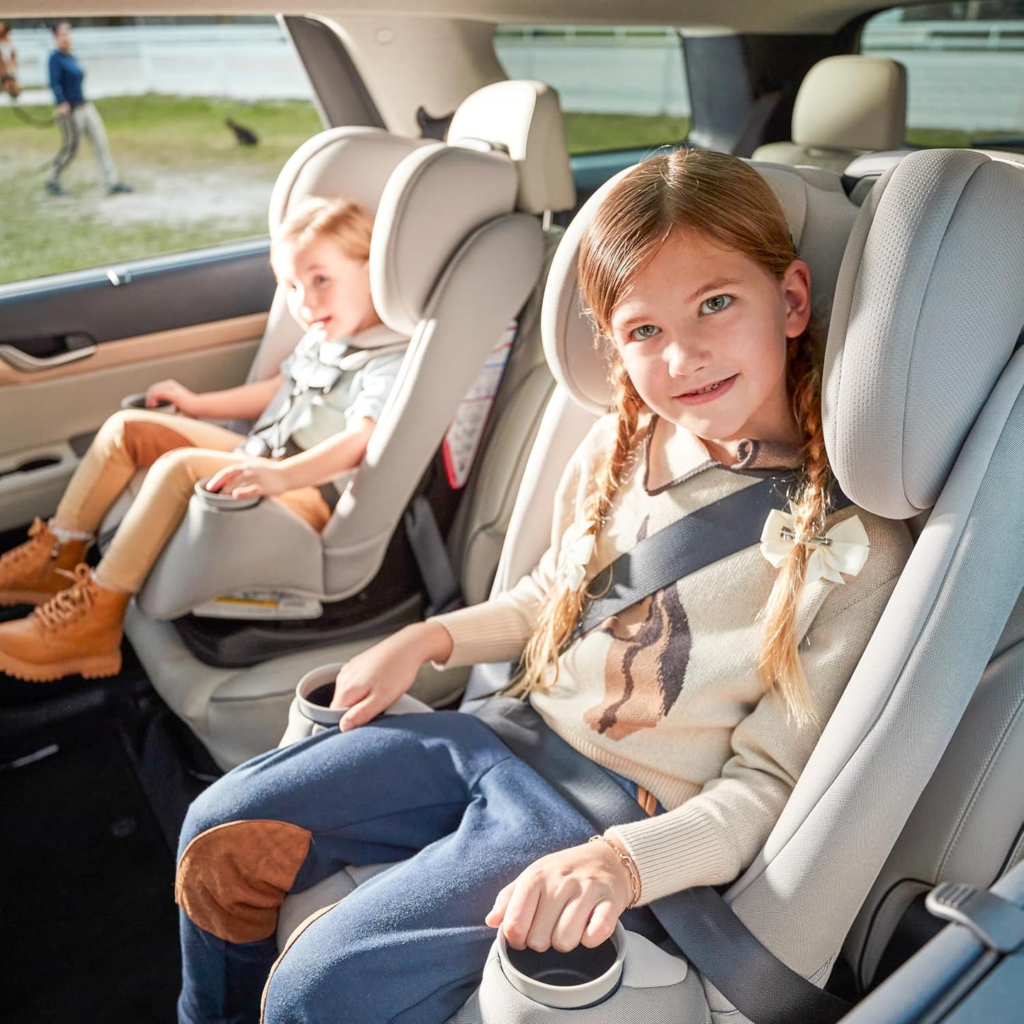 Pria All-In-One Convertible Car Seat, Infant to Toddler Car Seat, Easy-Install Harness, Machine-Washable Cover, 5-100 Lbs, Seafaring