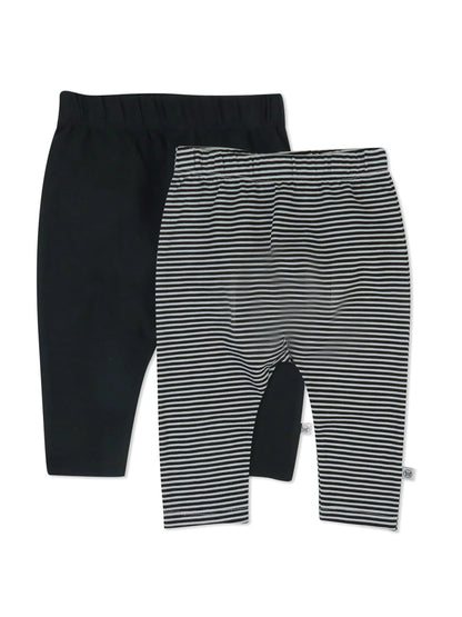 Organic Cotton Boy/Girl Footless Harem Pants, Newborn to 24M, 2-Pack