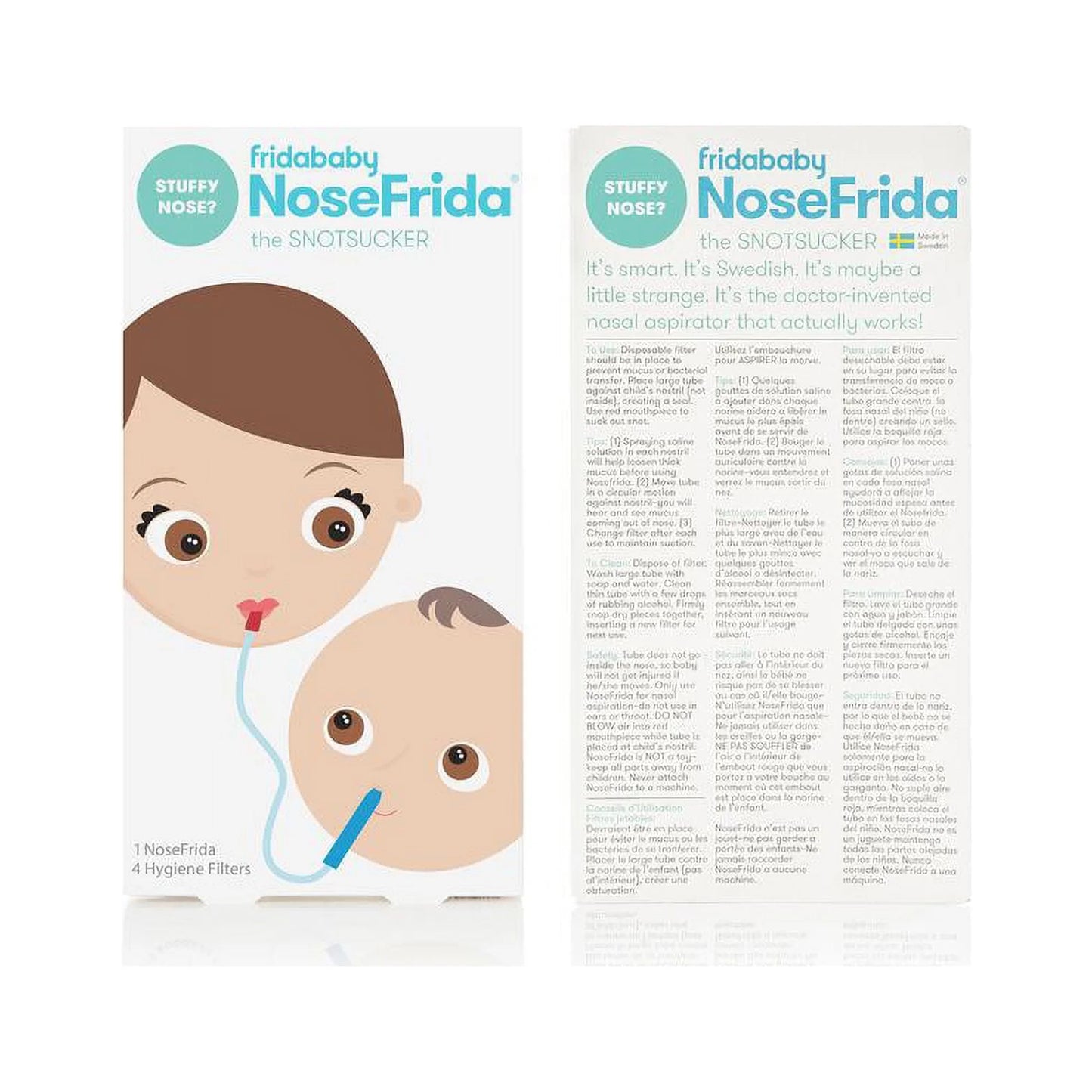 Nose Frida Snot Sucker Nasal Aspirator for Baby Nasal Congestion