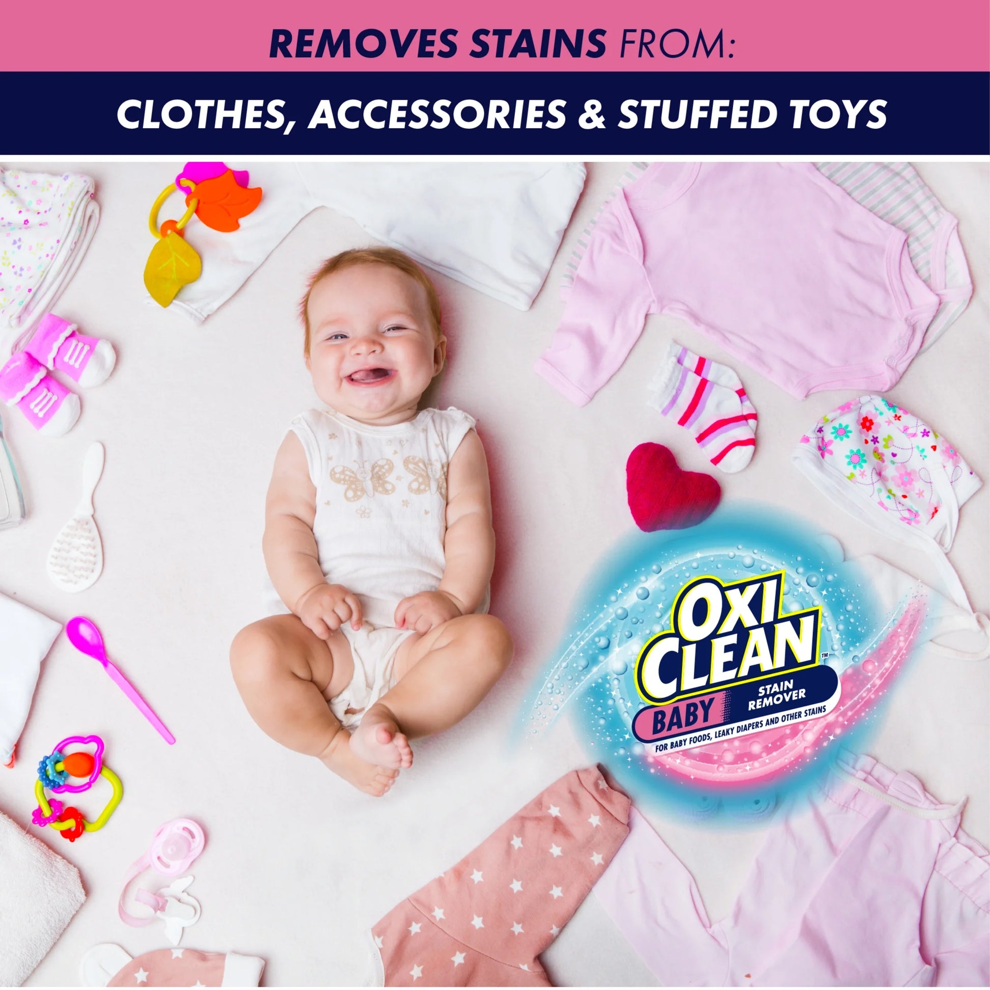 (3 Pack)  Versatile Baby Laundry Stain Remover and Baby Stain Soaker, 3 Lb
