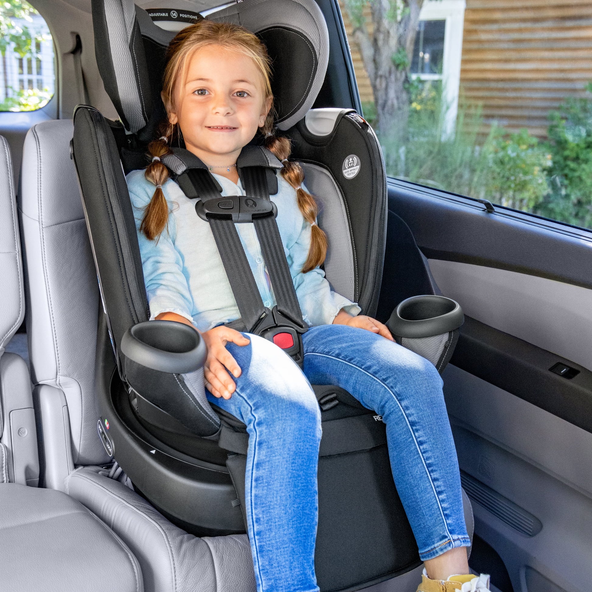 Revolve360 Extend All-In-One Rotational Car Seat with Quick Clean Cover (Rowe Pink)