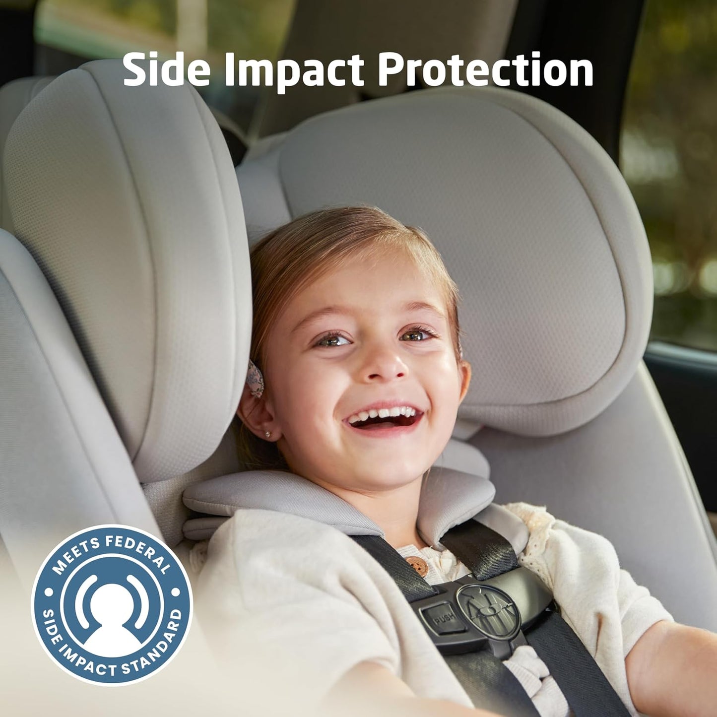 Pria All-In-One Convertible Car Seat, Infant to Toddler Car Seat, Easy-Install Harness, Machine-Washable Cover, 5-100 Lbs, Seafaring