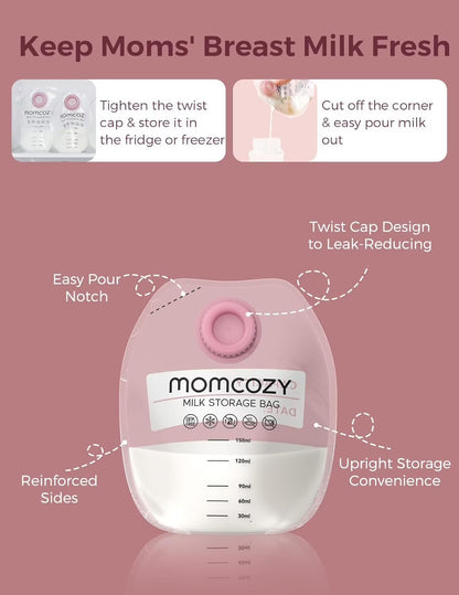Wearable Milk Collection Cups with Storage Bags, Direct-To-Bag Breast Milk Bag Combo, Breast Pump Parts for  V1/V2 Pump & Most Electric Breast Pumps, 2 Pack