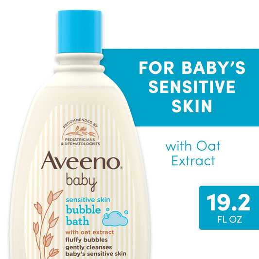 Baby Sensitive Skin Bubble Bath with Oat Extract, 19.2 Fl. Oz
