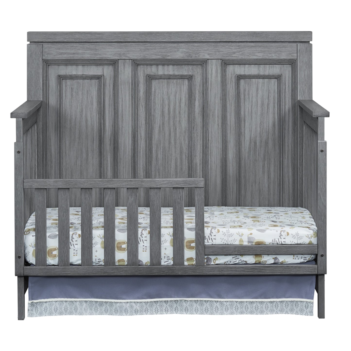 Manchester 4-In-1 Convertible Crib, Rustic Gray, Greenguard Gold Certified