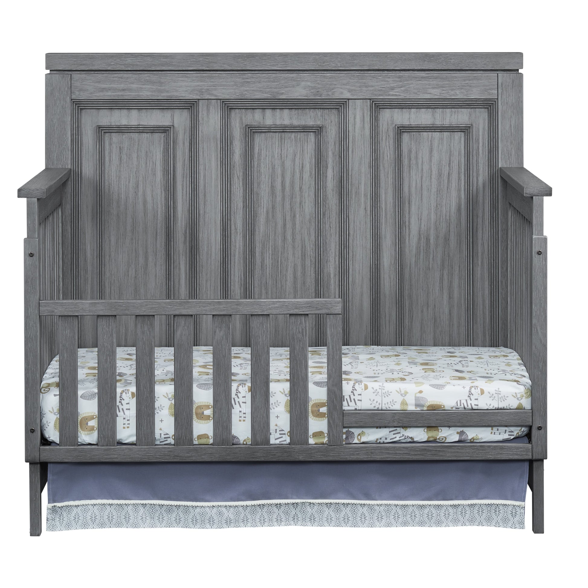 Manchester 4-In-1 Convertible Crib, Rustic Gray, Greenguard Gold Certified