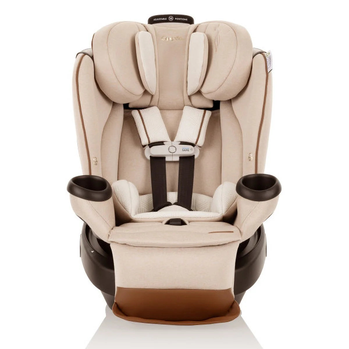 Gold Revolve360 Rotational Car Seat with Eco-Friendly Fabric, Champagne