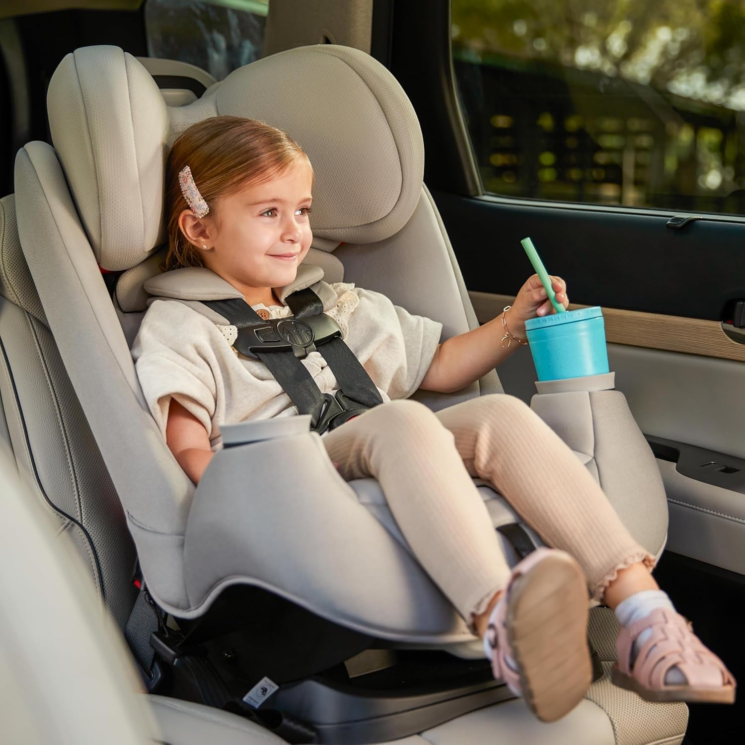 Pria All-In-One Convertible Car Seat, Infant to Toddler Car Seat, Easy-Install Harness, Machine-Washable Cover, 5-100 Lbs, Seafaring