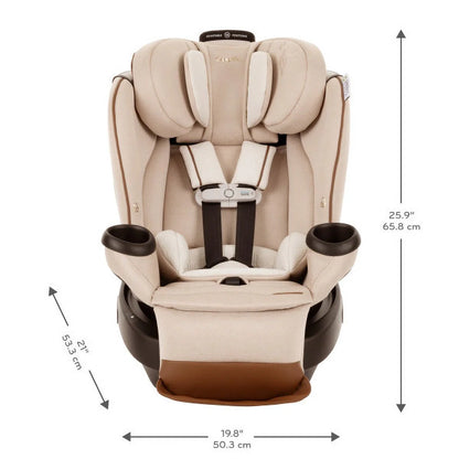 Gold Revolve360 Rotational Car Seat with Eco-Friendly Fabric, Champagne