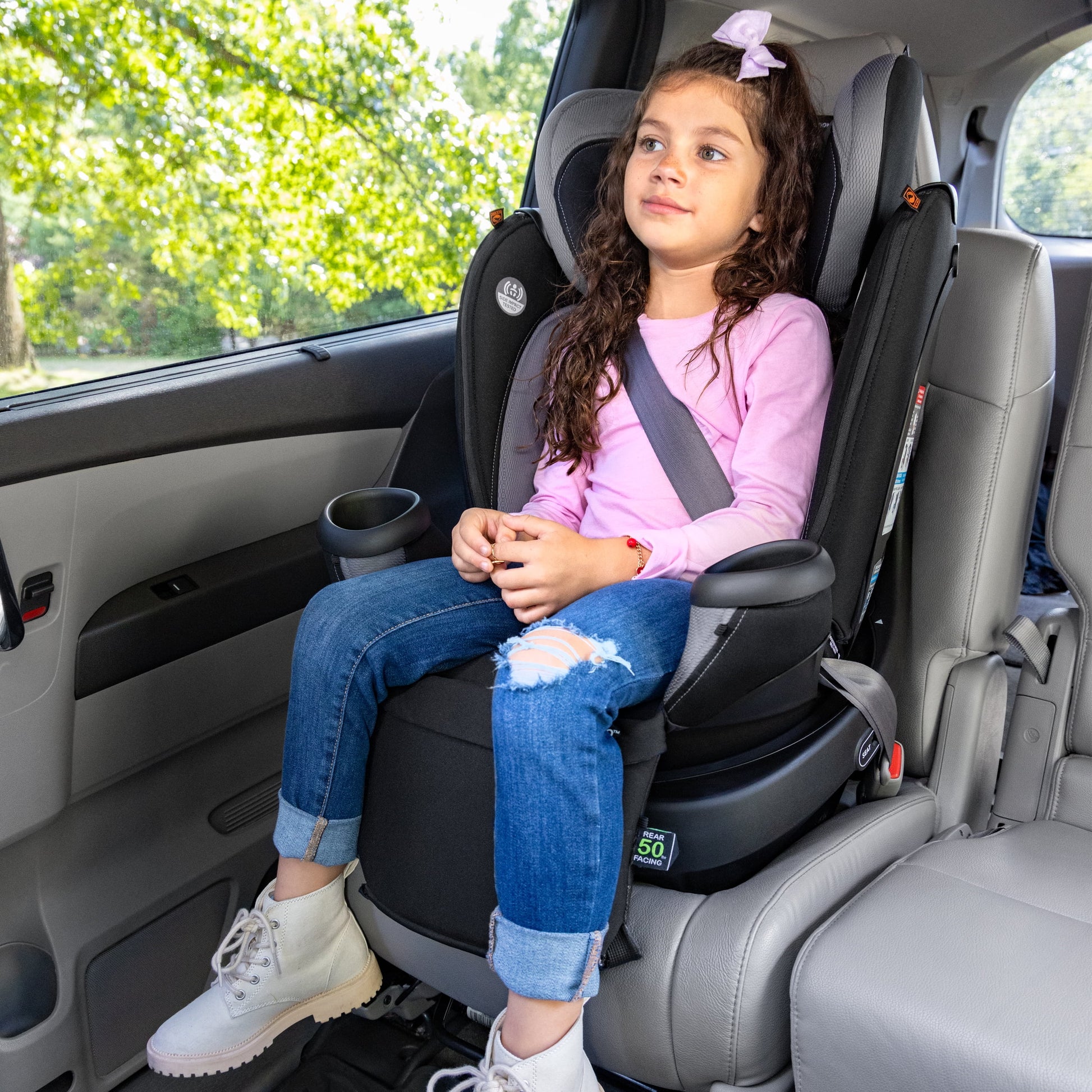 Revolve360 Extend All-In-One Rotational Car Seat with Quick Clean Cover (Rowe Pink)