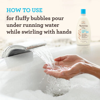 Baby Sensitive Skin Bubble Bath with Oat Extract, 19.2 Fl. Oz
