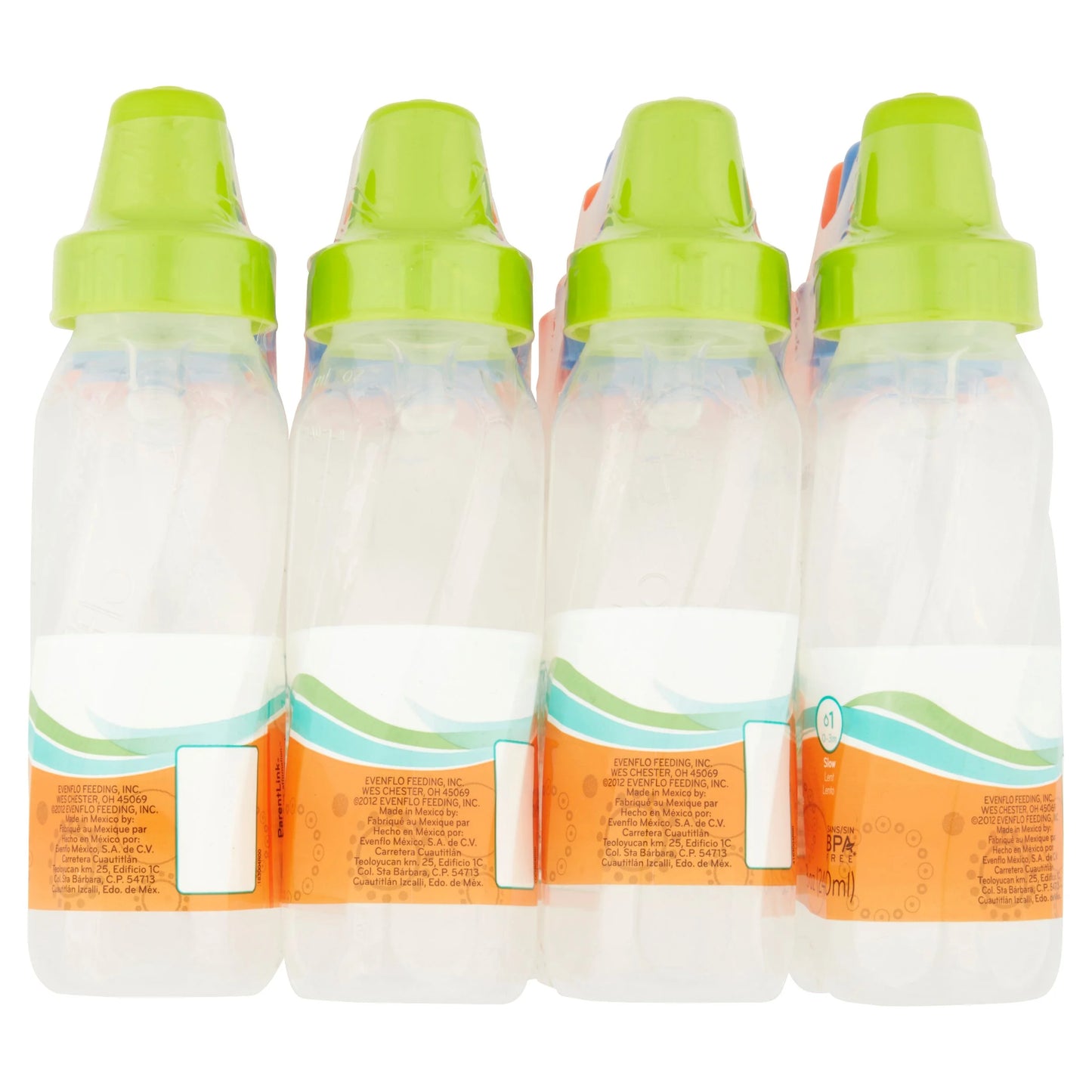 Feeding Classic Bpa-Free Plastic Baby Bottles - 8Oz, Teal/Green/Blue, 12Ct