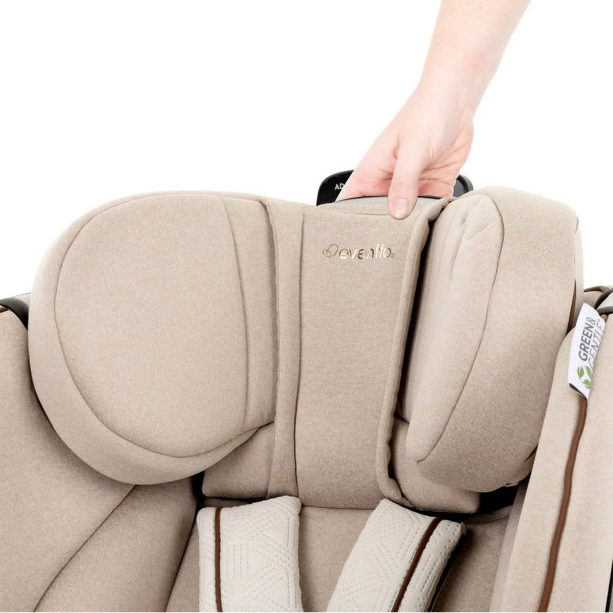 Gold Revolve360 Rotational Car Seat with Eco-Friendly Fabric, Champagne