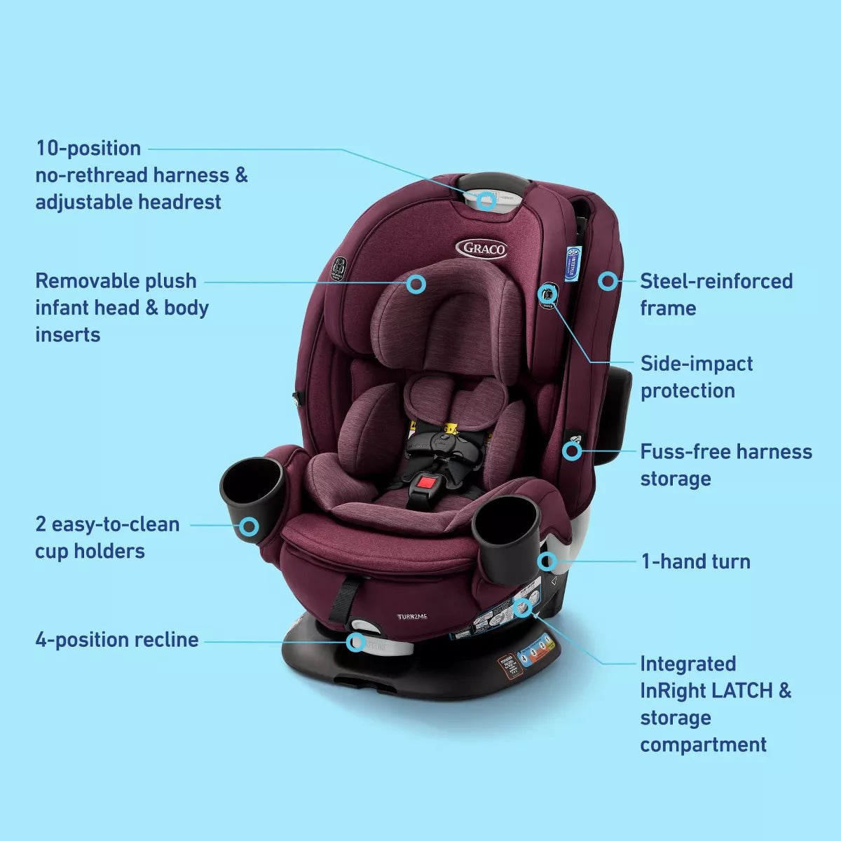 Graco Turn2Me 3-In-1 Rotating Convertible Car Seat
