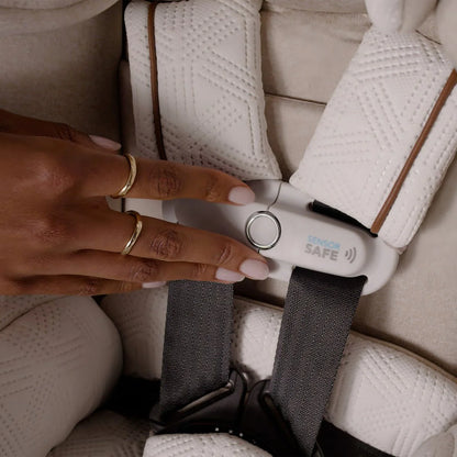 Gold Revolve360 Rotational Car Seat with Eco-Friendly Fabric, Champagne