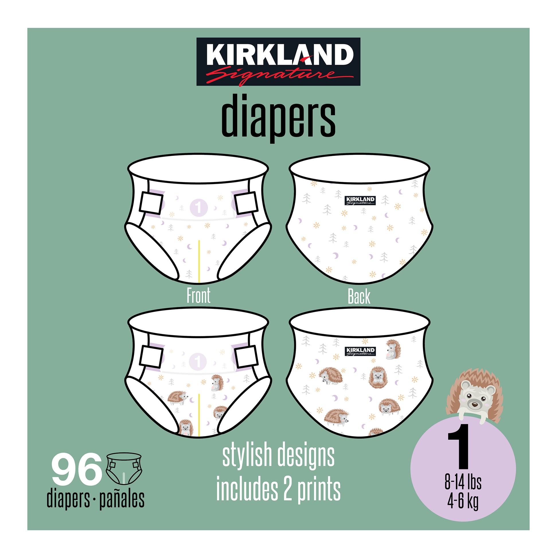 Kirkland Signature Diaper Size 1, 96-Count