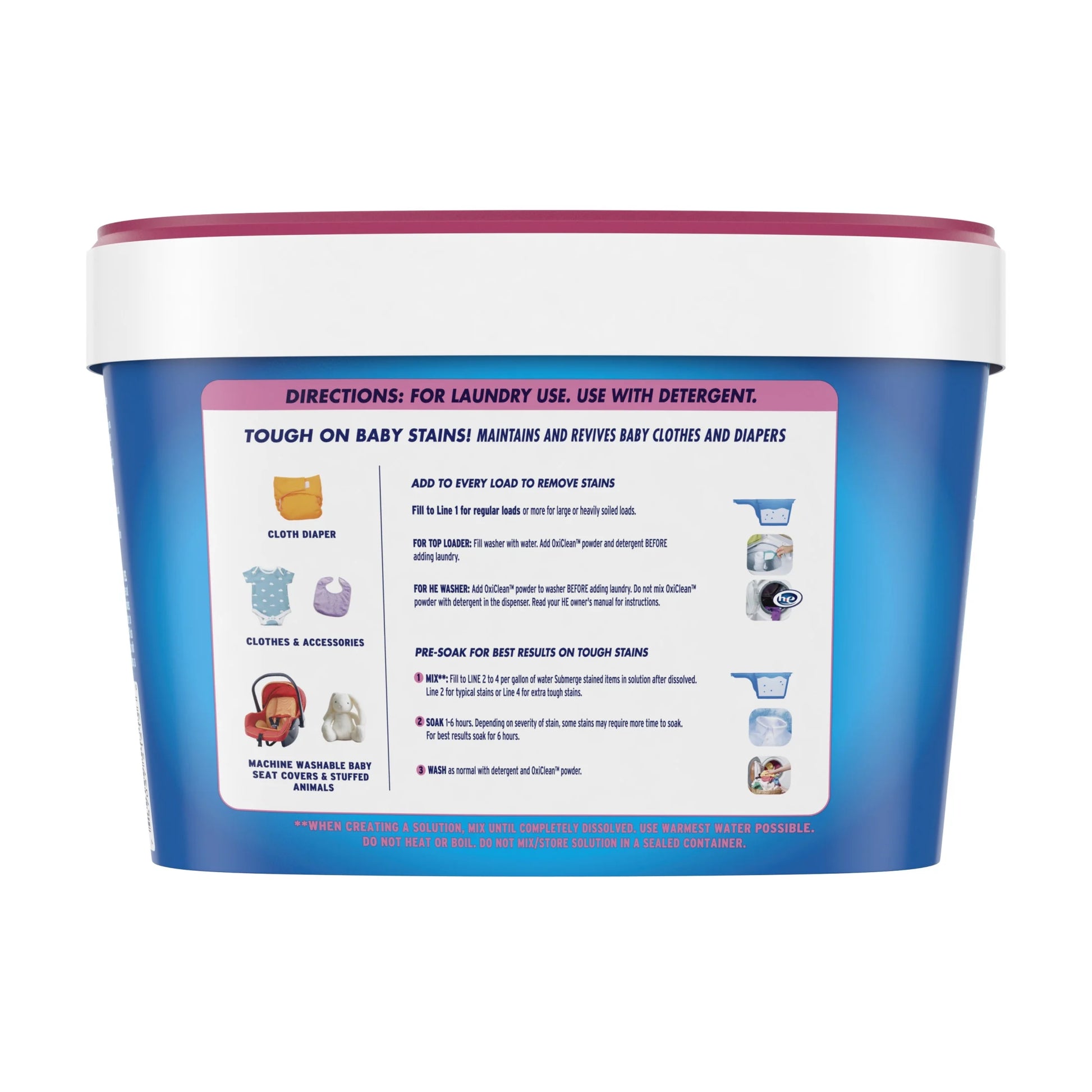 (3 Pack)  Versatile Baby Laundry Stain Remover and Baby Stain Soaker, 3 Lb